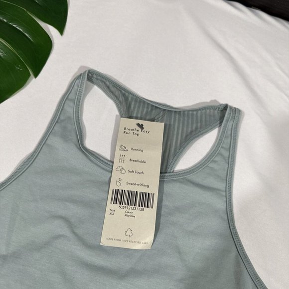 NWT $68 Sweaty Betty [ XXS ] Breathe Easy‎ Run Tank Top in Mist Blue - Picture 5 of 13